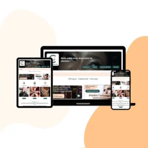 Image du rendu du site de celongle et cils sur différents écrans pour mettre en avant l'aspect responsive